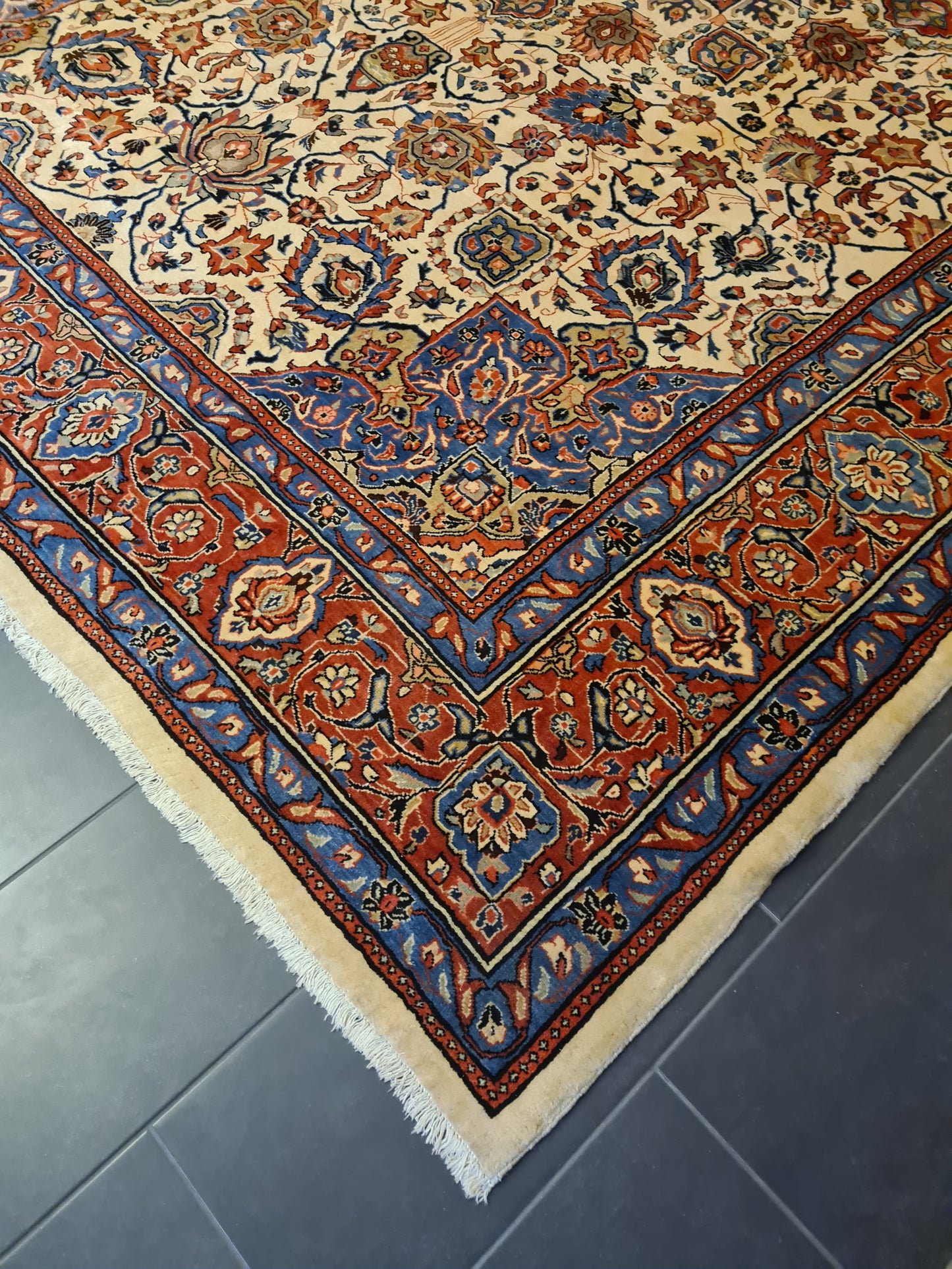 Perserteppich Orientteppich Handgeknüpfter Sarough Palast Teppich Royal 386x272cm