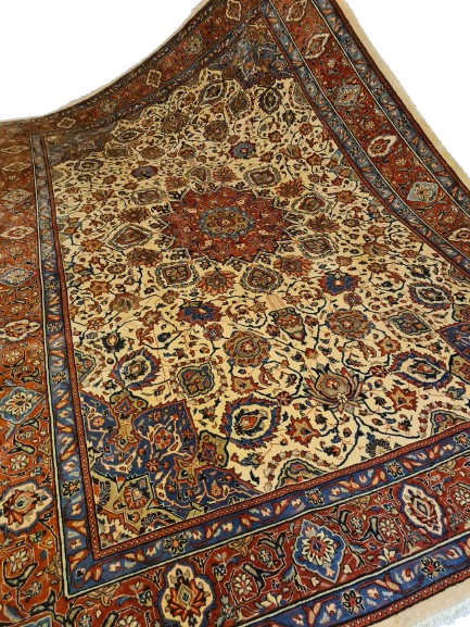 Perserteppich Orientteppich Handgeknüpfter Sarough Palast Teppich Royal 386x272cm