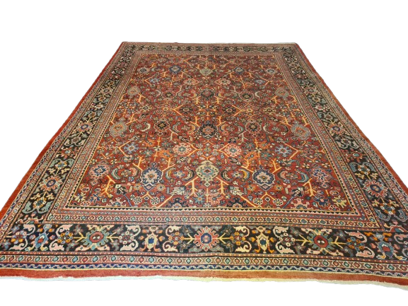 Perserteppich Orientteppich Antiker Teppich Sarough Mahal Palastteppich 410x281cm