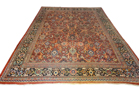 Perserteppich Orientteppich Antiker Teppich Sarough Mahal Palastteppich 410x281cm