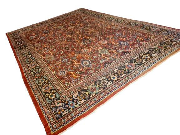 Perserteppich Orientteppich Antiker Teppich Sarough Mahal Palastteppich 410x281cm