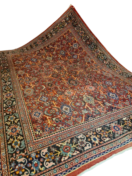 Perserteppich Orientteppich Antiker Teppich Sarough Mahal Palastteppich 410x281cm