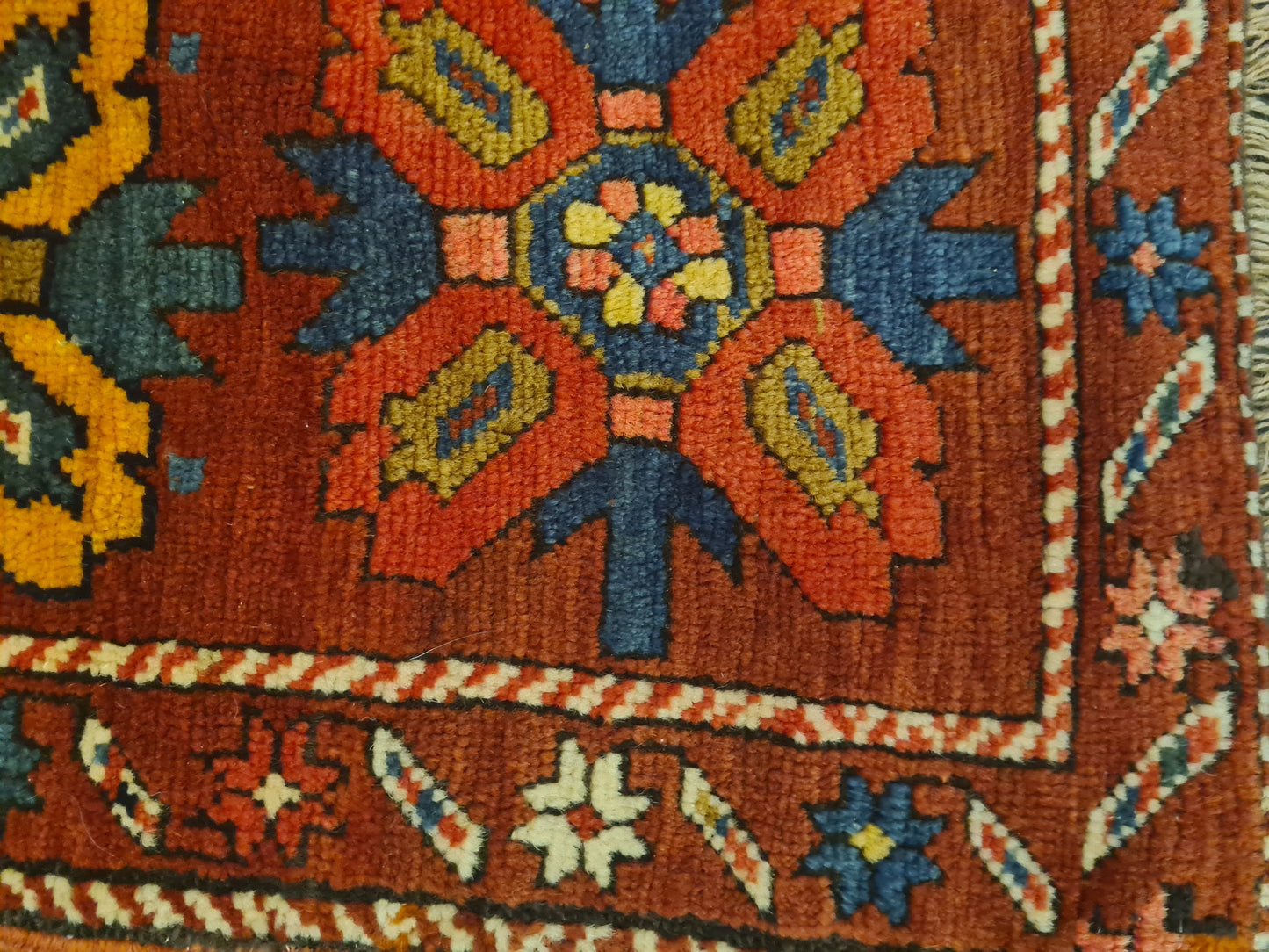 Orientteppich Antiker Teppich Handgeknüpfter Kazak Seltenes Sammlerstück 393x176cm