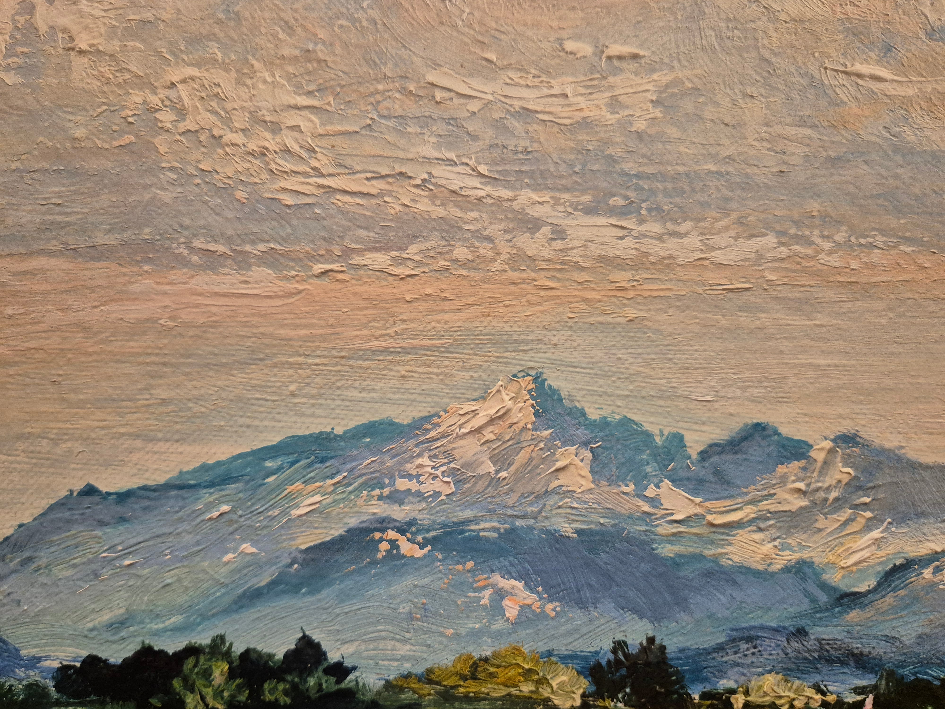 Pyradecor Ölgemälde 'Sternennacht' – Leinwand-Druck, Gerahmt, 72,4 X 52,1 Cm, Abstrakte Landschaft