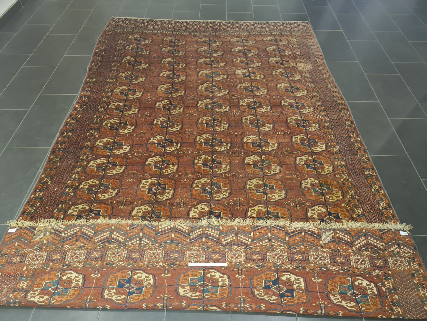 Orientteppich Handgeknüpfter Teppich Buchara Jomut UdssR Sammlerstück 353x217cm