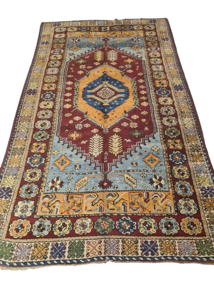 Orientteppich Antiker Handgeknüpfter Teppich Kasak old rug Sammlerstück 332x197cm