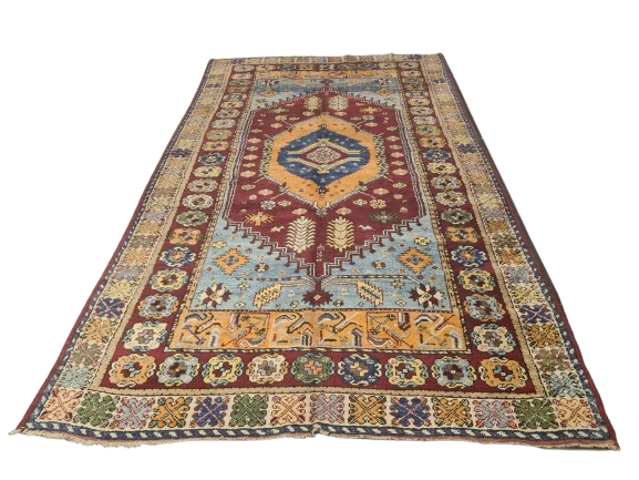 Orientteppich Antiker Handgeknüpfter Teppich Kasak old rug Sammlerstück 332x197cm