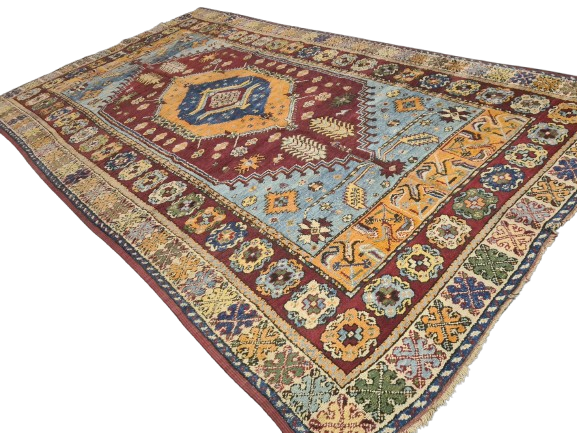 Orientteppich Antiker Handgeknüpfter Teppich Kasak old rug Sammlerstück 332x197cm