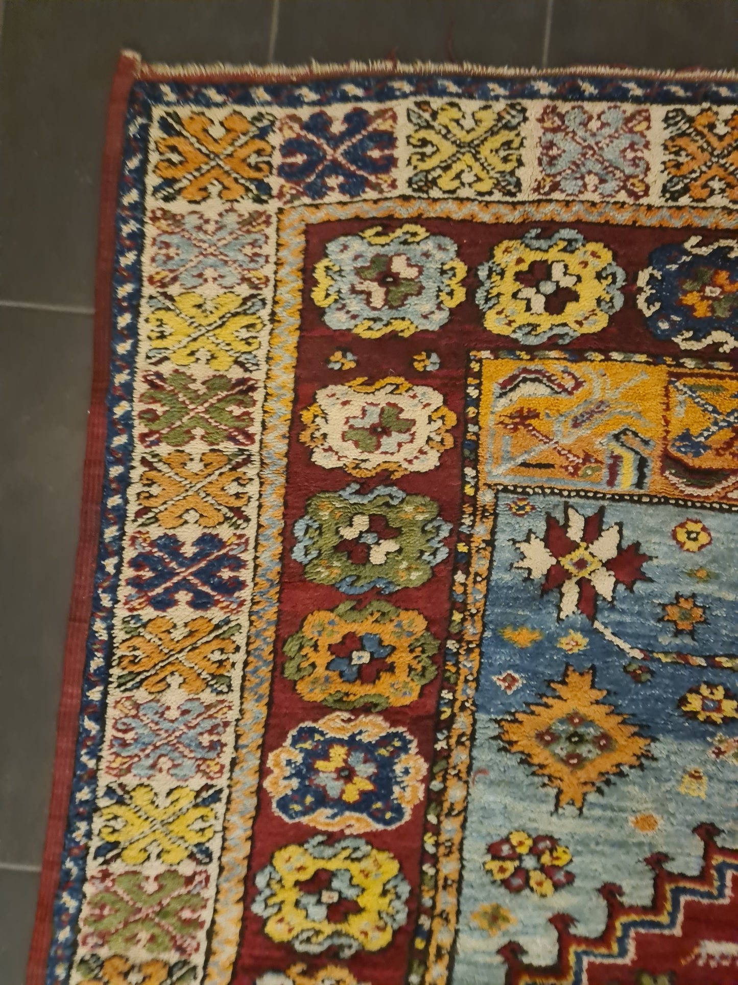 Orientteppich Antiker Handgeknüpfter Teppich Kasak old rug Sammlerstück 332x197cm