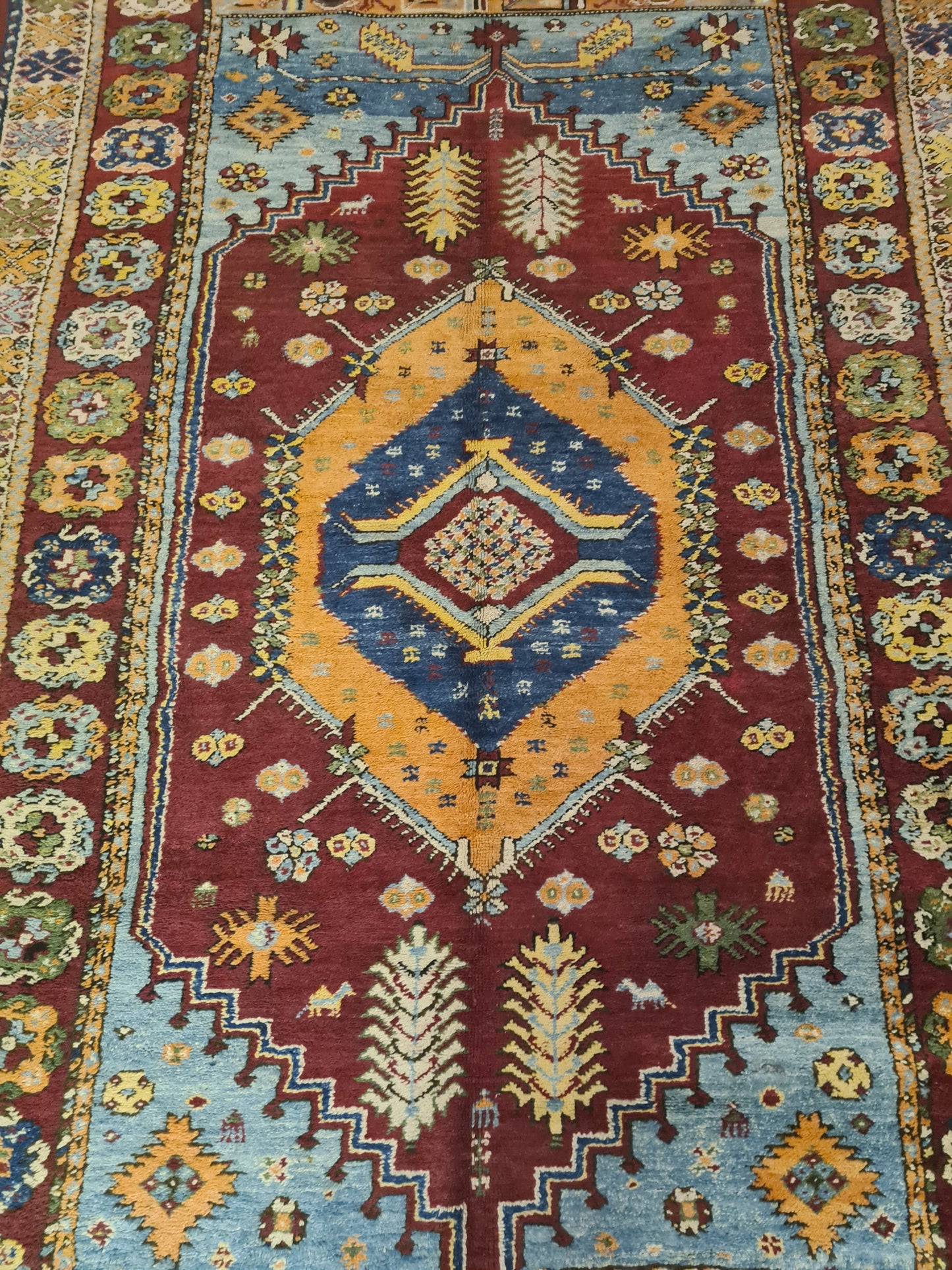 Orientteppich Antiker Handgeknüpfter Teppich Kasak old rug Sammlerstück 332x197cm