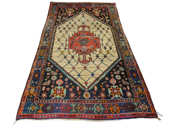 Perserteppich Orientteppich Handgeknüpfter Teppich Senneh antik 220x130cm