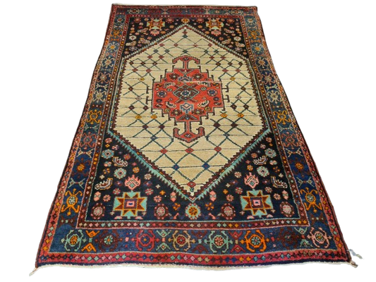 Perserteppich Orientteppich Handgeknüpfter Teppich Senneh antik 220x130cm