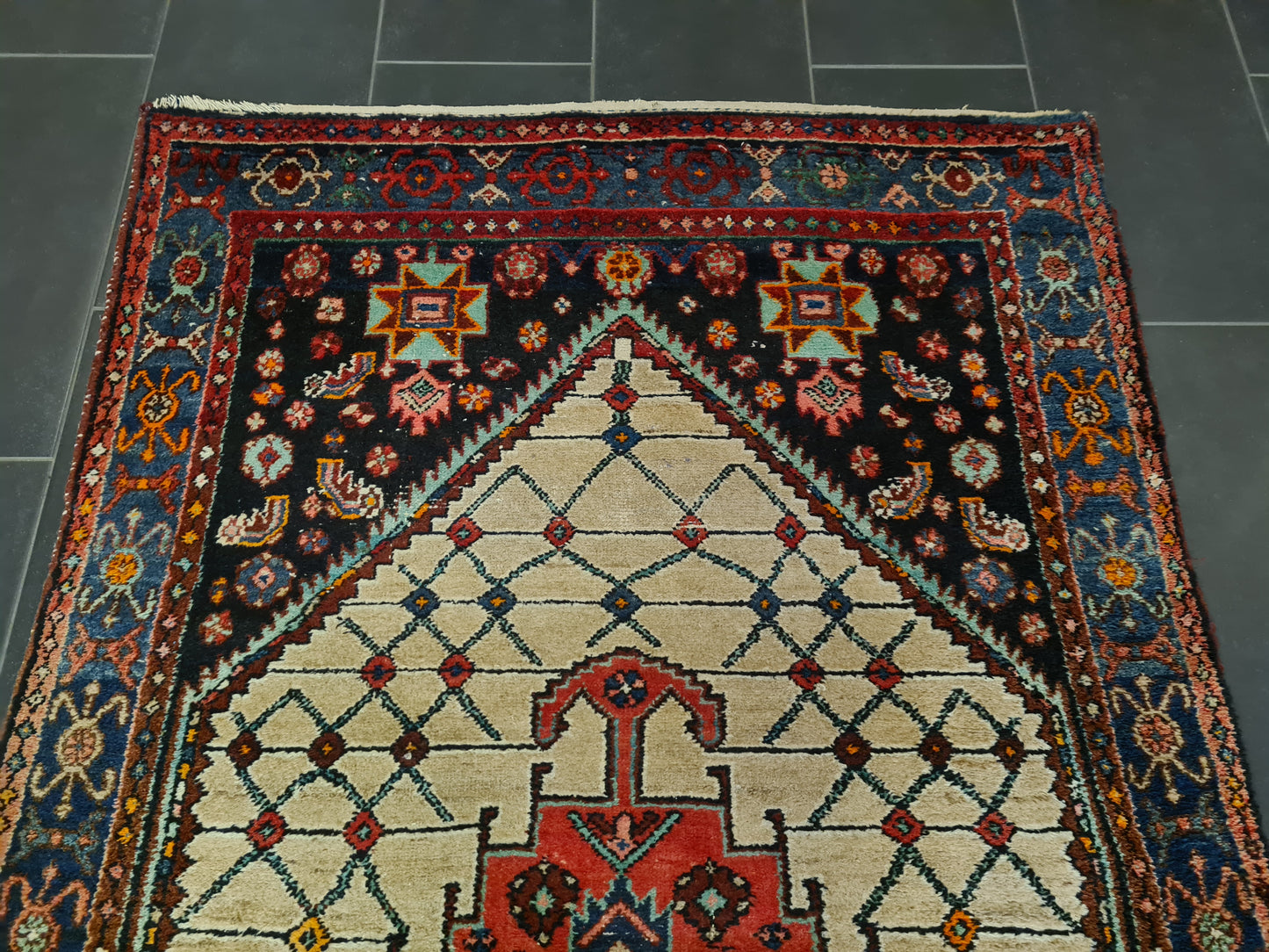 Perserteppich Orientteppich Handgeknüpfter Teppich Senneh antik 220x130cm