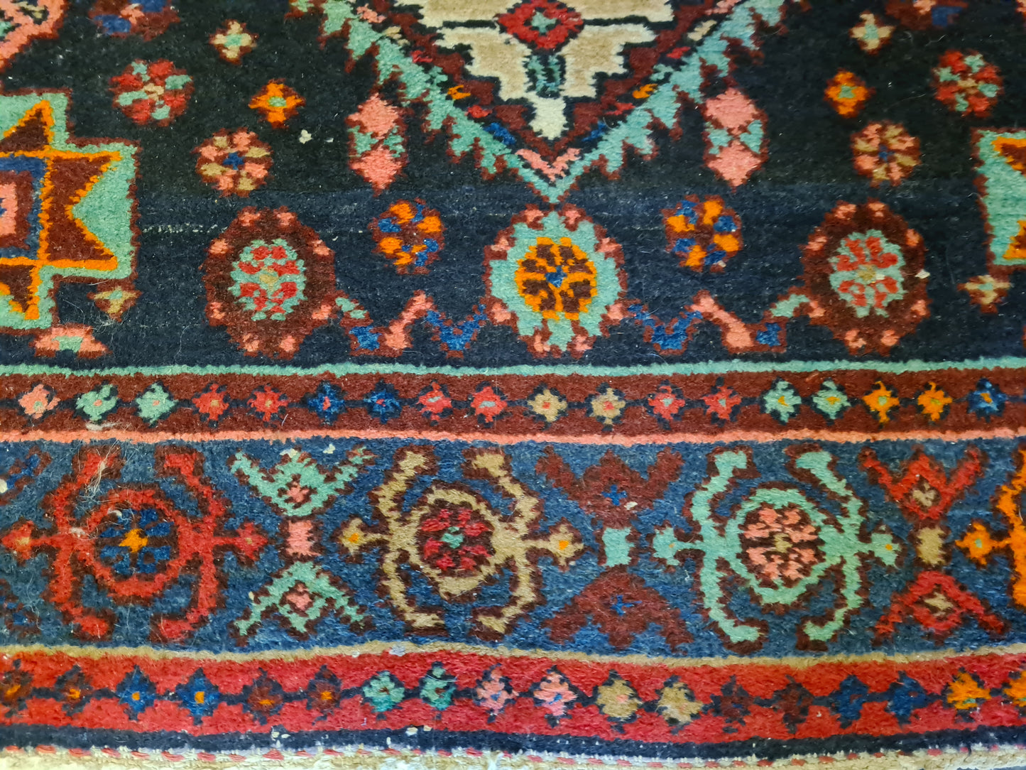 Perserteppich Orientteppich Handgeknüpfter Teppich Senneh antik 220x130cm