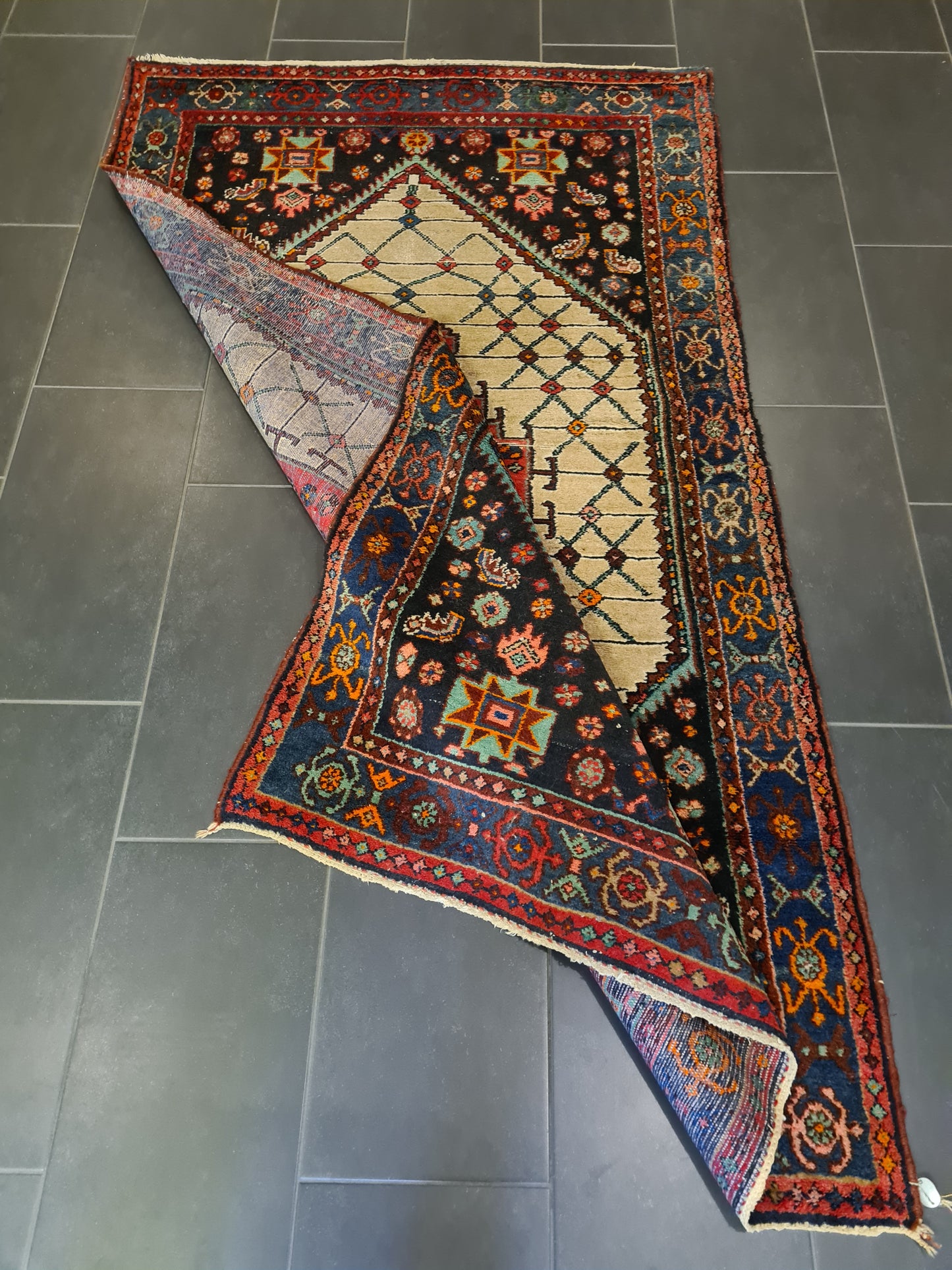 Perserteppich Orientteppich Handgeknüpfter Teppich Senneh antik 220x130cm