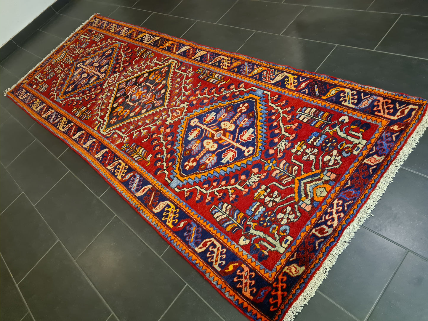 Perserteppich Orientteppich Handgeknüpfter Teppich Sarough Läufer 324x120cm