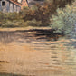 Deutsche Schule (XX) Ölgemälde Idyllische Landschaft 47x74cm