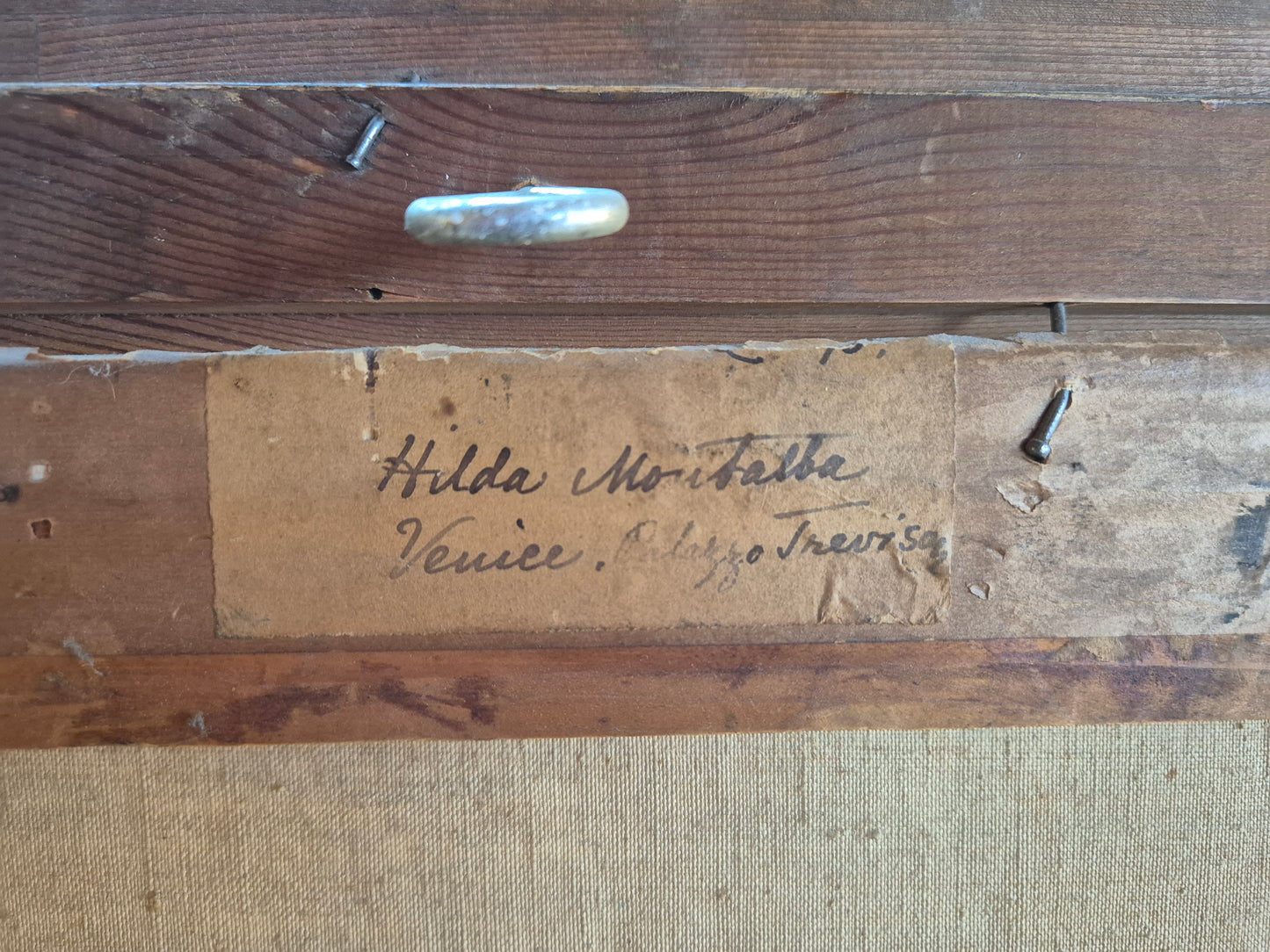 Hilda Montalba (1845-1919) Ölgemälde Venezianisches Boot mit 4 Personen