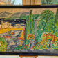 Ölgemälde Europäische Schule 20. Jhrd. Hafenszene 131x91 cm