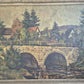 Ölgemälde Steinbrücke Europäische Schule 20. Jhrd. 52x45 cm