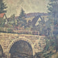 Ölgemälde Steinbrücke Europäische Schule 20. Jhrd. 52x45 cm