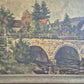 Ölgemälde Steinbrücke Europäische Schule 20. Jhrd. 52x45 cm