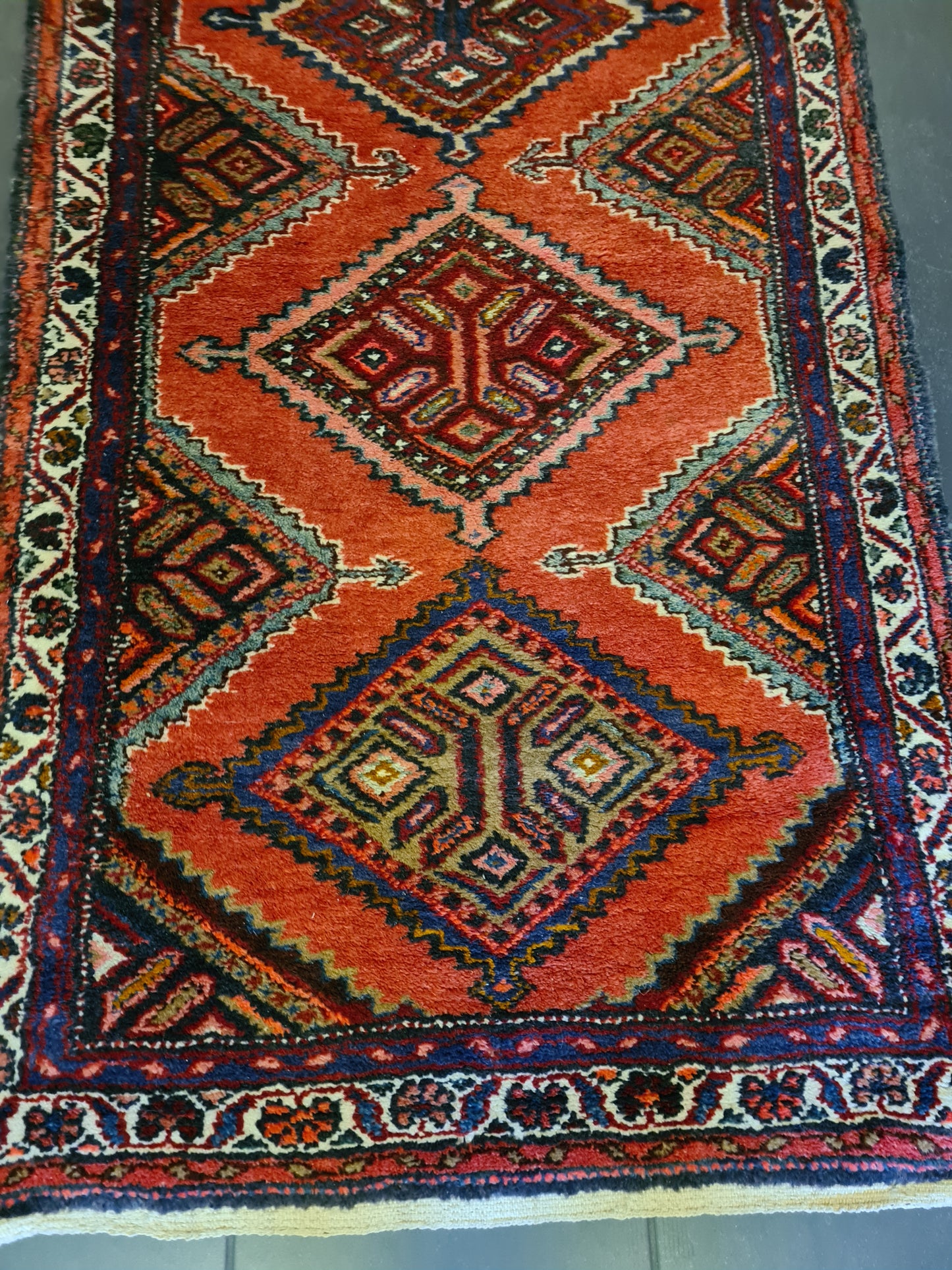 Perserteppich Orientteppich Handgeknüpfter Teppich Malaya Läufer 317x83cm