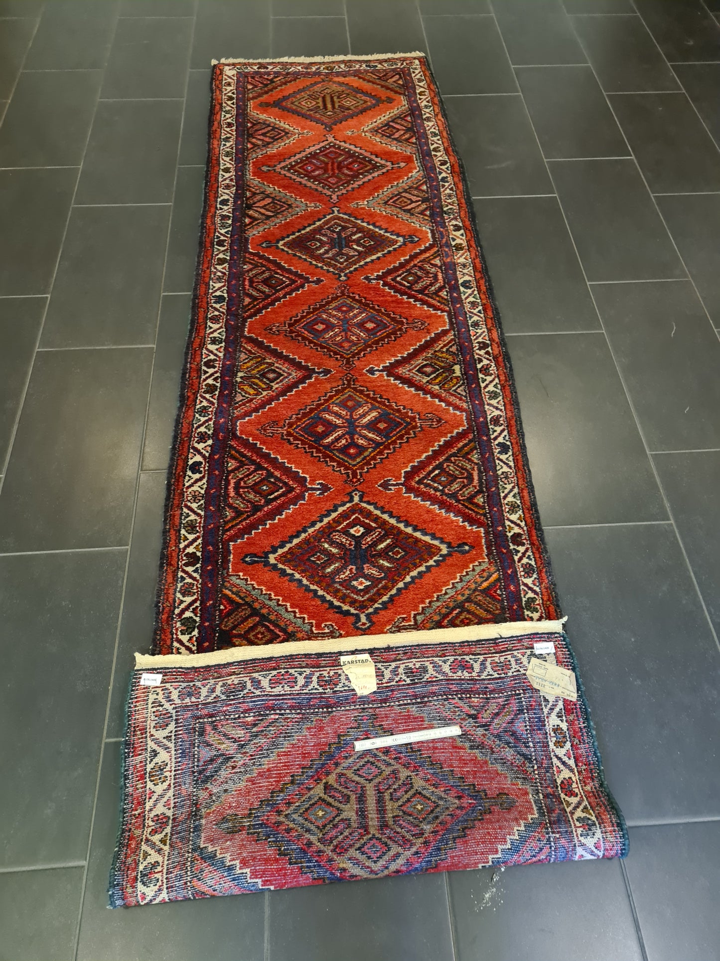 Perserteppich Orientteppich Handgeknüpfter Teppich Malaya Läufer 317x83cm