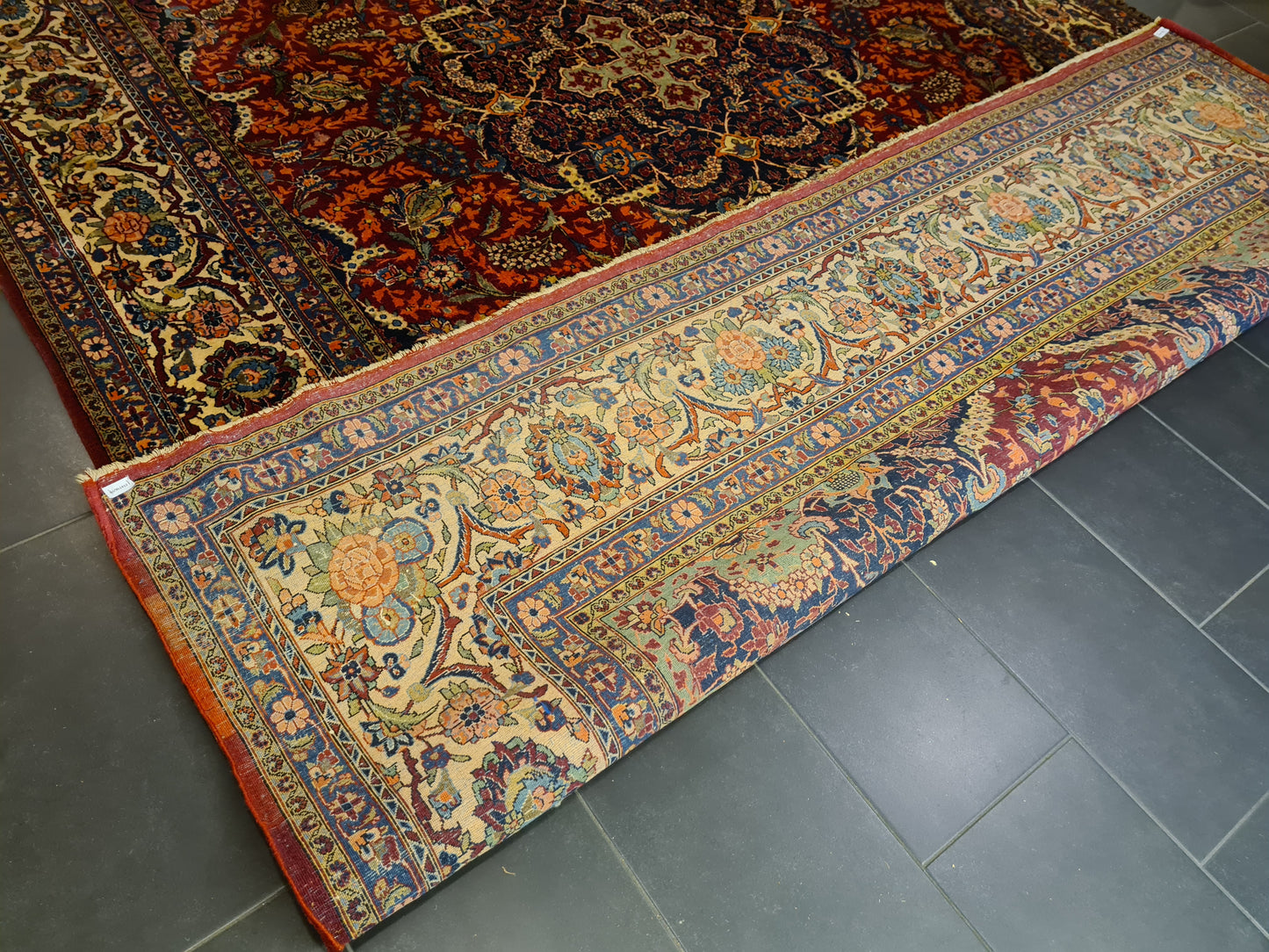 Perserteppich Orientteppich Handgeknüpfter Teppich Keshan antik 386x272cm