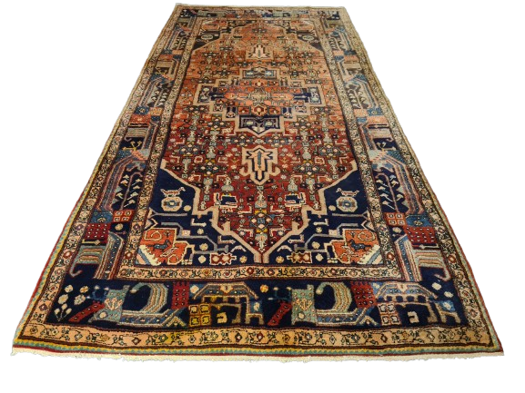 Perserteppich Orientteppich Handgeknüpfter Teppich Malaya antik 318x162cm