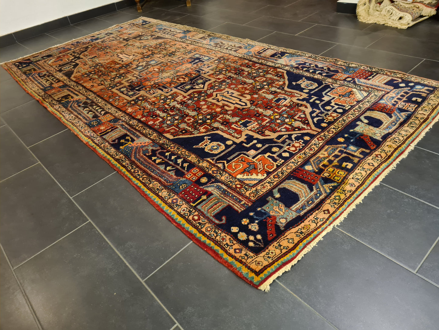 Perserteppich Orientteppich Handgeknüpfter Teppich Malaya antik 318x162cm