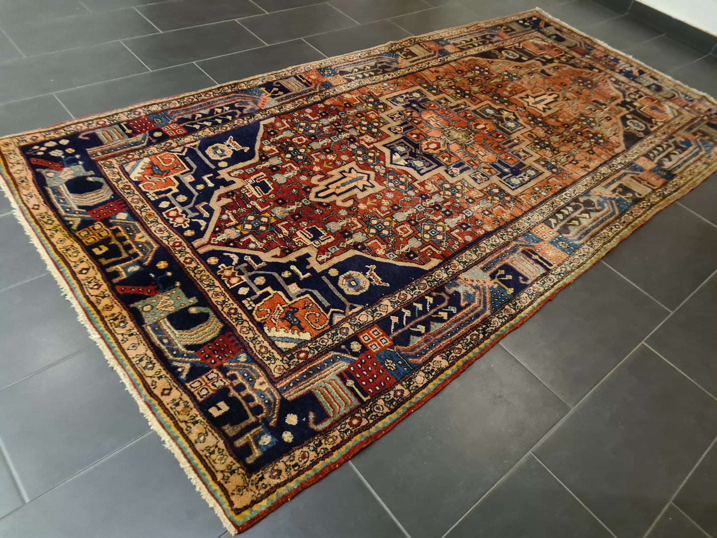 Perserteppich Orientteppich Handgeknüpfter Teppich Malaya antik 318x162cm