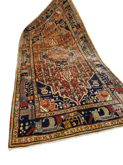 Perserteppich Orientteppich Handgeknüpfter Teppich Malaya antik 318x162cm