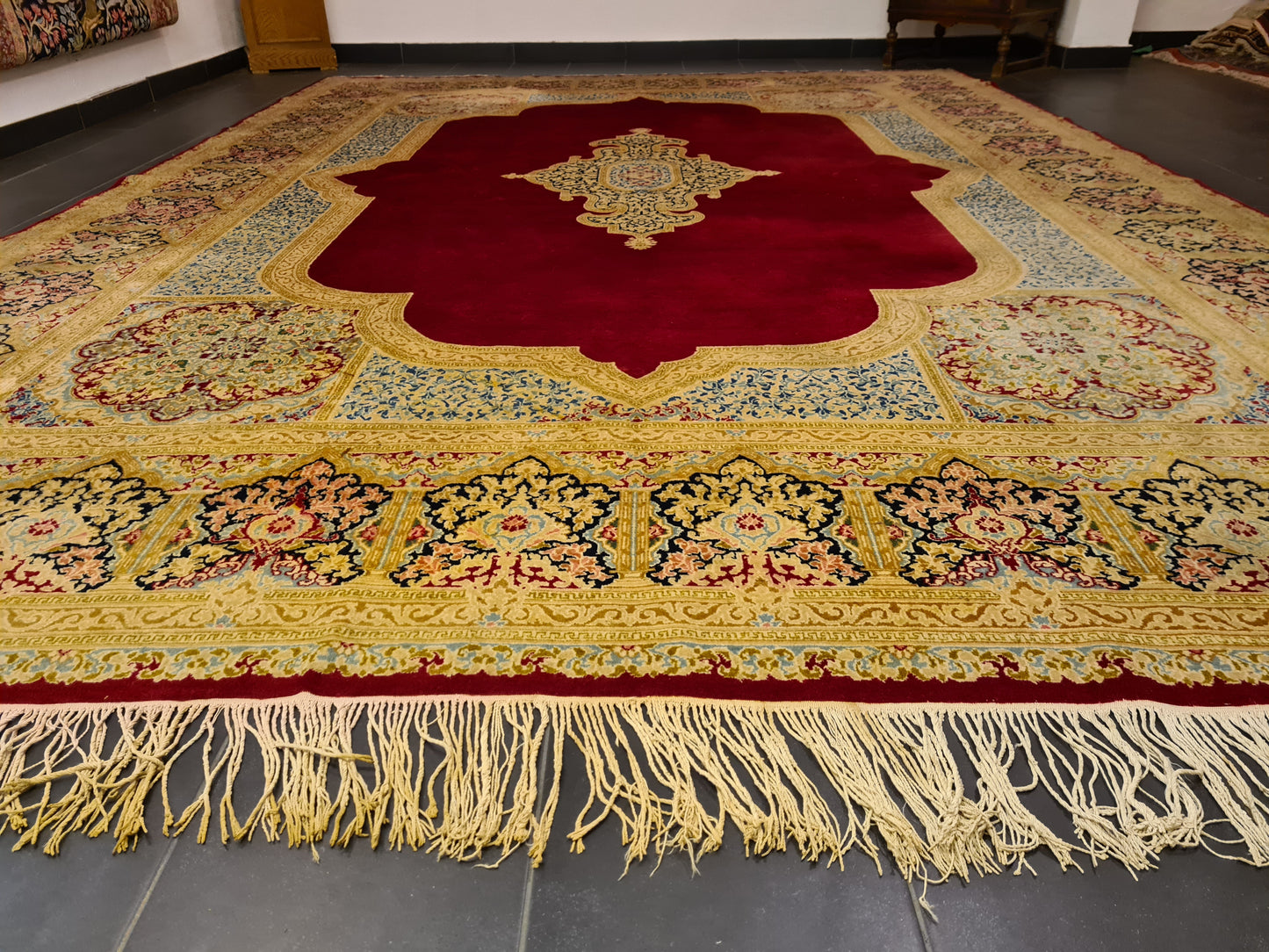 Perserteppich Orientteppich Handgeknüpfter Teppich Kirman Royal 436x308cm