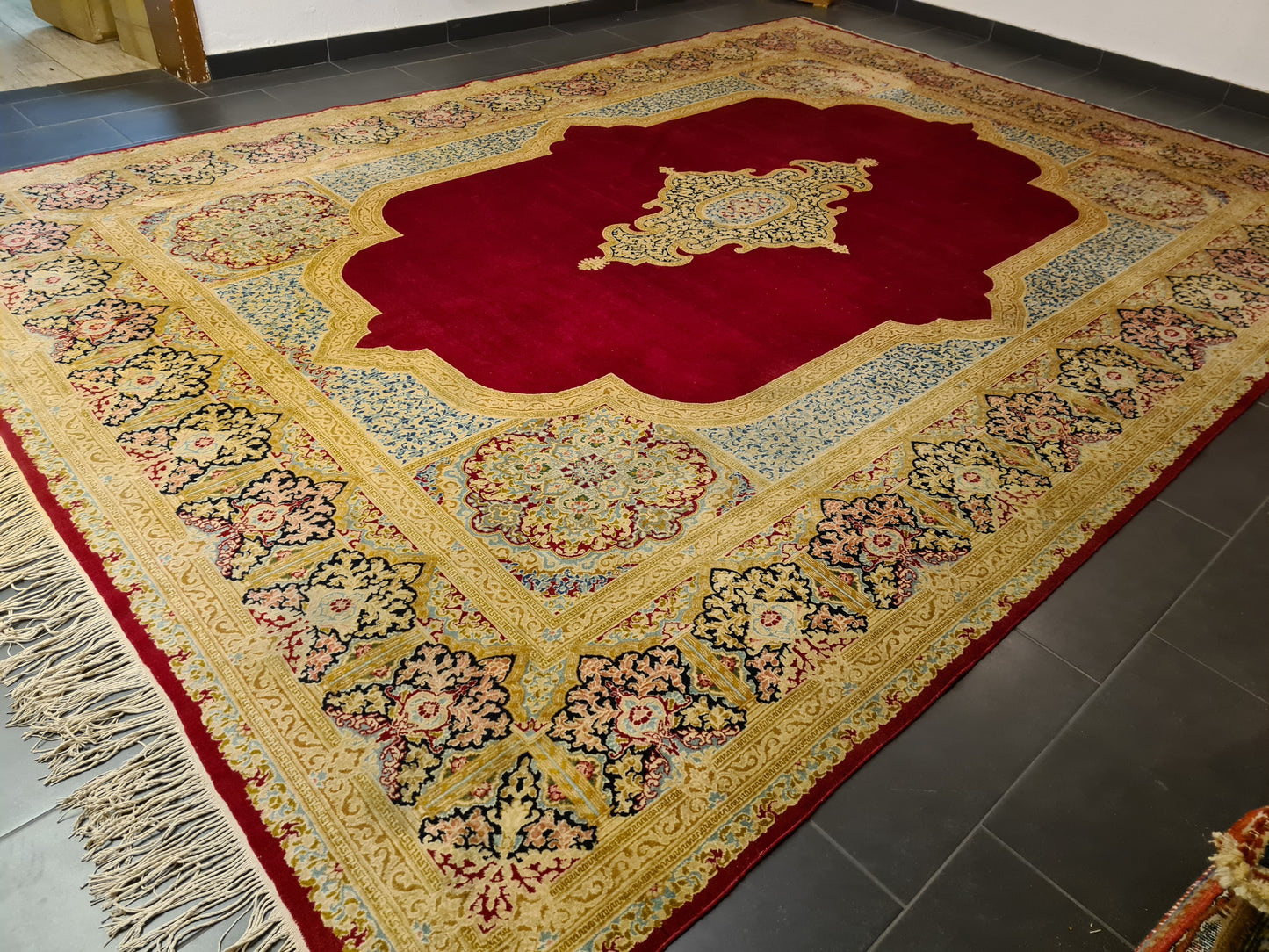 Perserteppich Orientteppich Handgeknüpfter Teppich Kirman Royal 436x308cm