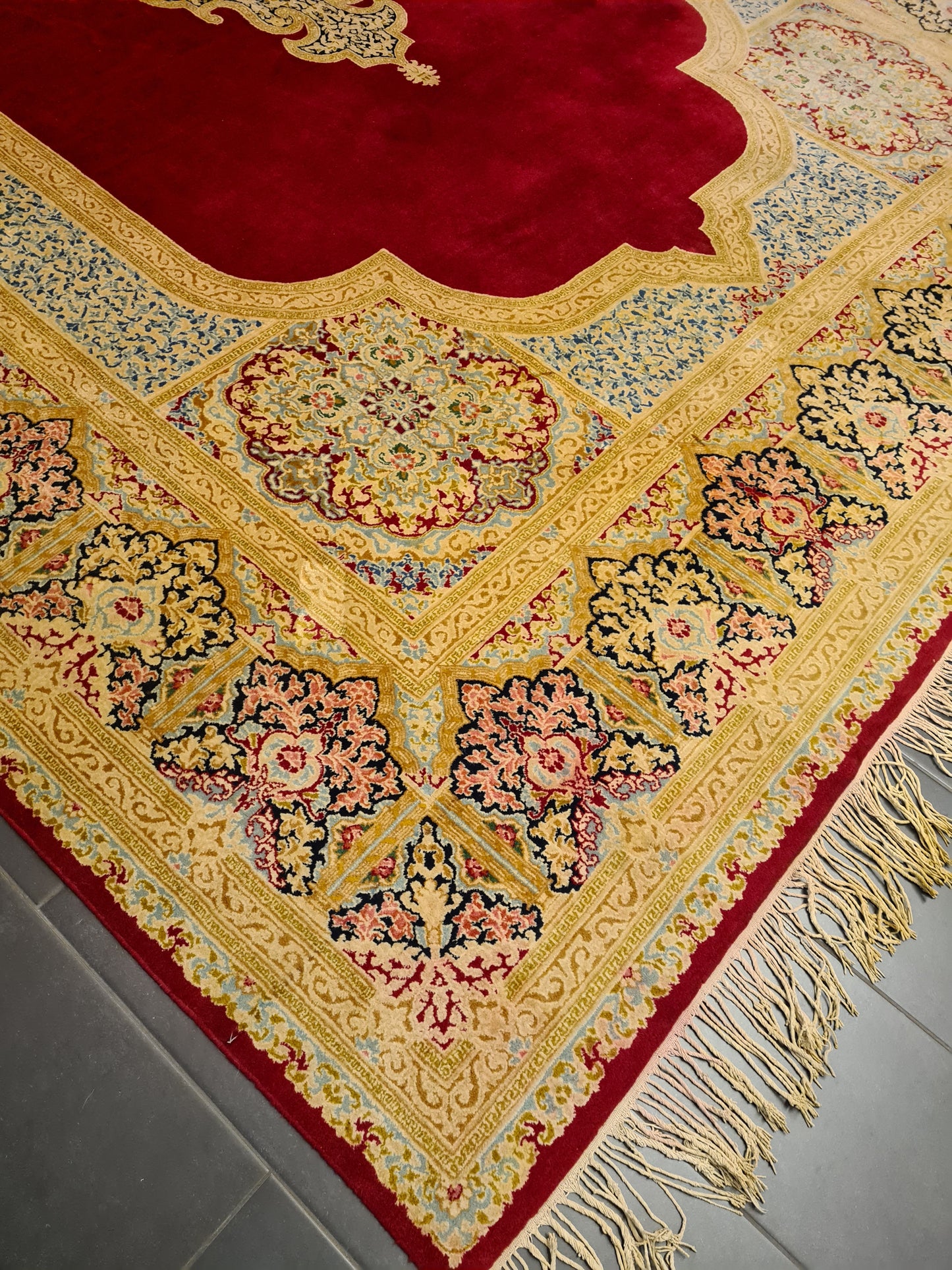 Perserteppich Orientteppich Handgeknüpfter Teppich Kirman Royal 436x308cm