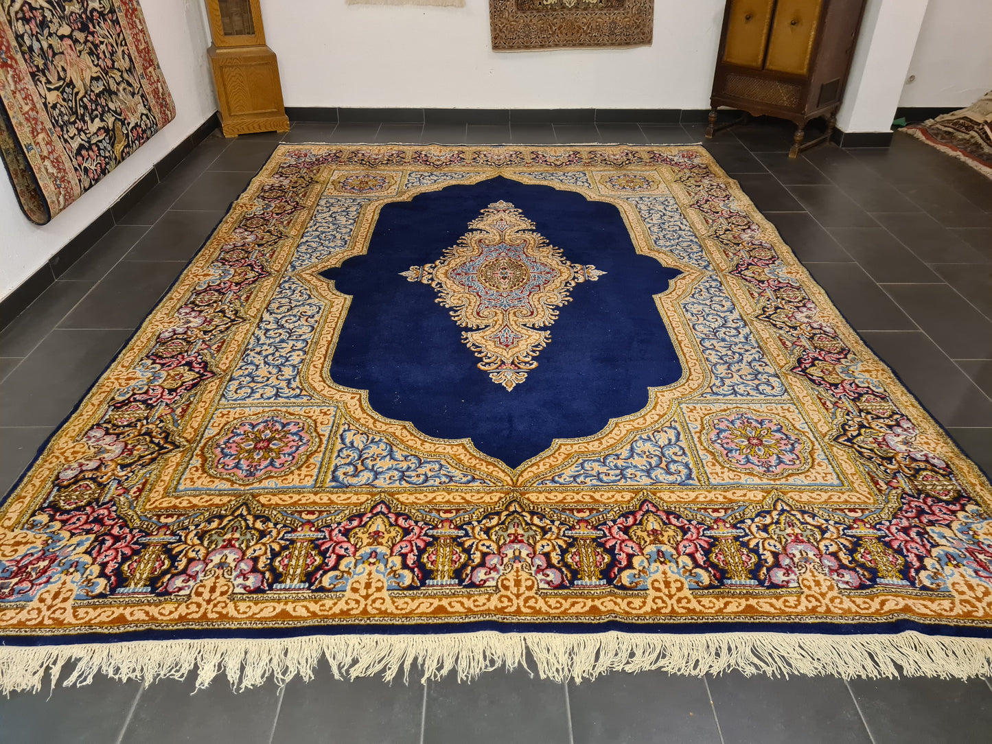 Perserteppich Orientteppich Handgeknüpfter Teppich Kirman Royal 375x275cm