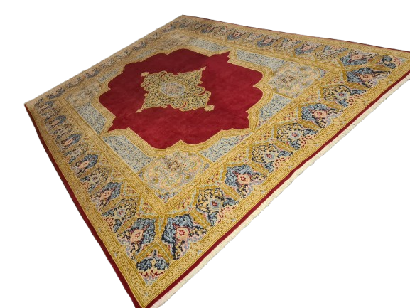 Perserteppich Orientteppich Handgeknüpfter Teppich Kirman 393x290cm