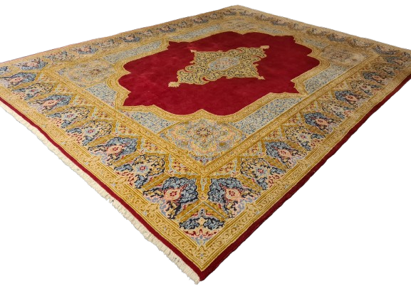 Perserteppich Orientteppich Handgeknüpfter Teppich Kirman 393x290cm