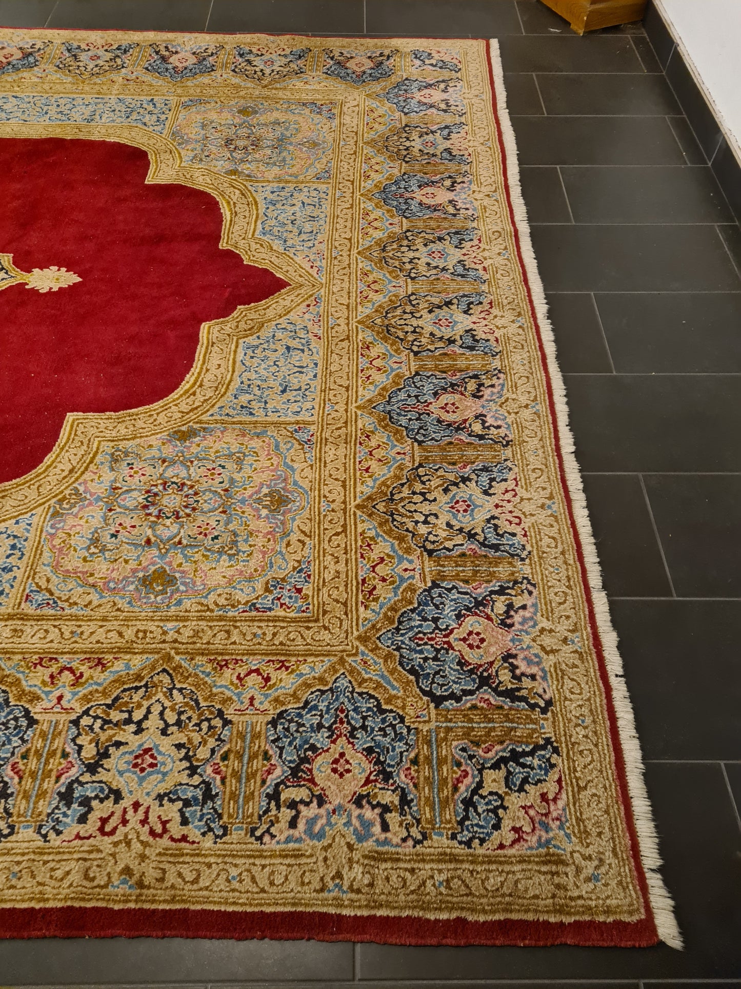 Perserteppich Orientteppich Handgeknüpfter Teppich Kirman 393x290cm