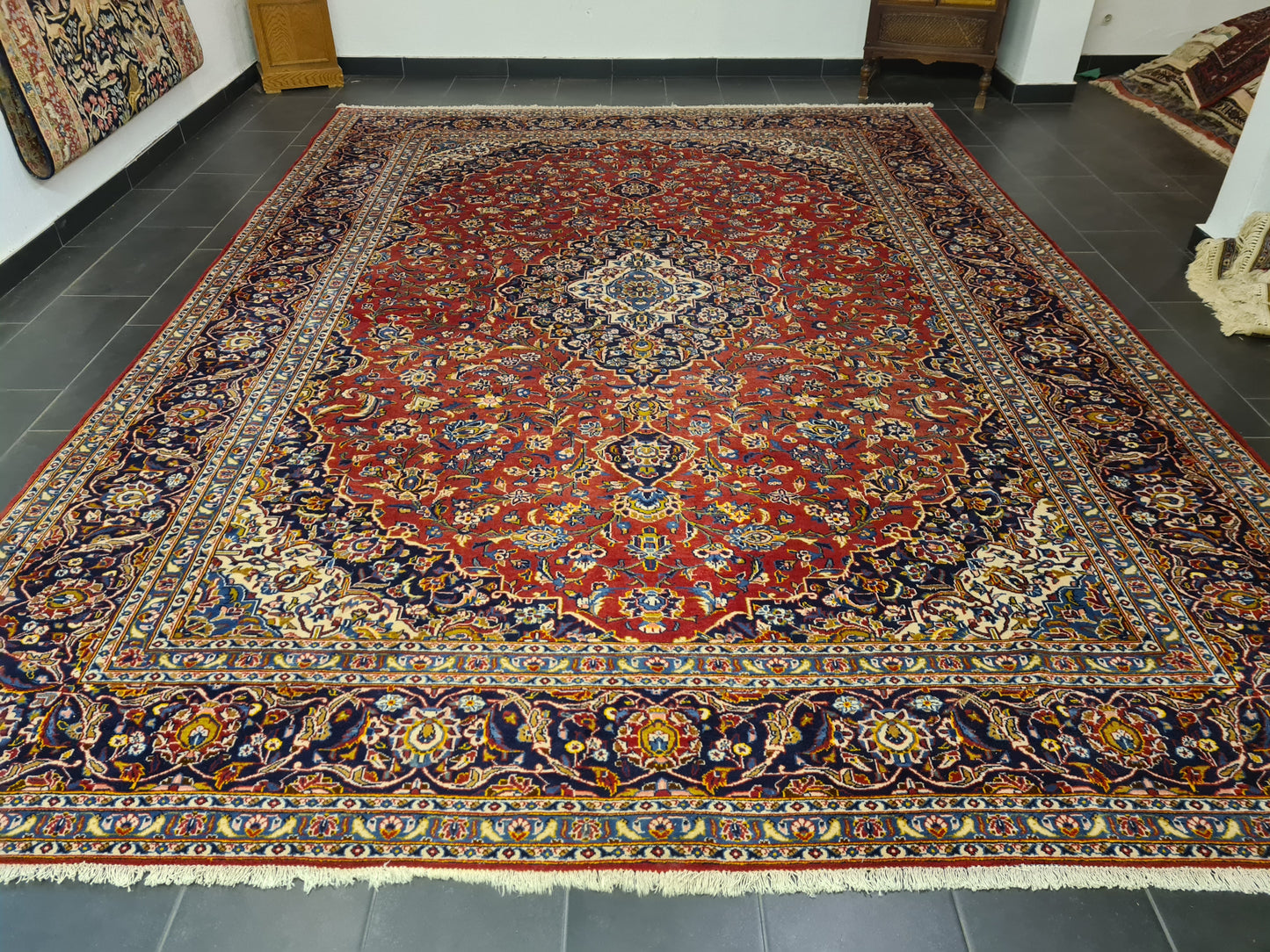 Perserteppich Orientteppich Palast Teppich Handgeknüpfter Keshan 426x307cm