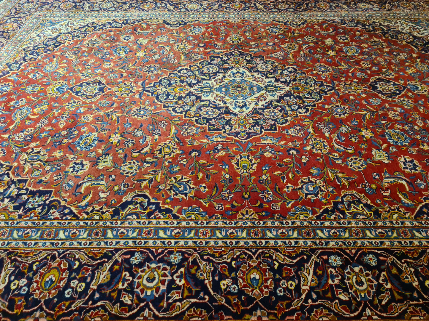 Perserteppich Orientteppich Palast Teppich Handgeknüpfter Keshan 426x307cm