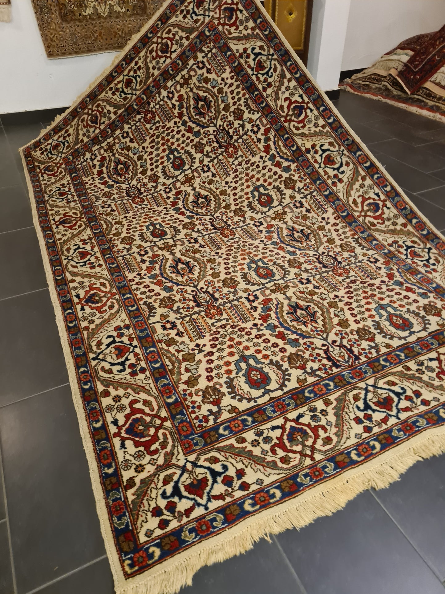 Perserteppich Orientteppich Handgeknüpfter Teppich Täbris Jugednstil 297x185cm