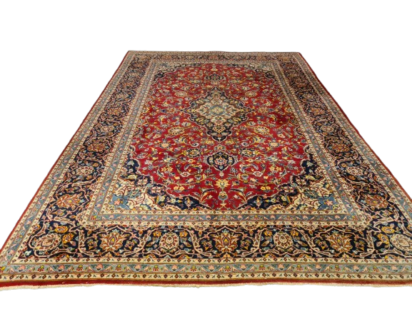 Perserteppich Orientteppich Handgeknüpfter Teppich Keshan Royal 390x300cm