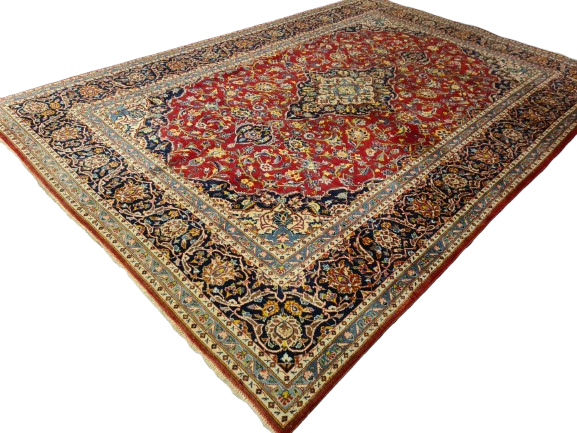 Perserteppich Orientteppich Handgeknüpfter Teppich Keshan Royal 390x300cm