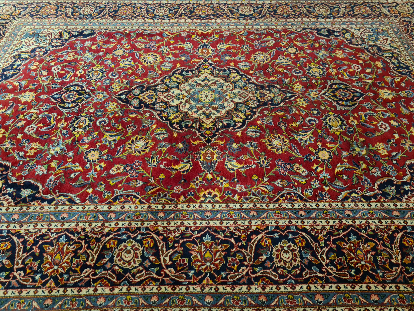 Perserteppich Orientteppich Handgeknüpfter Teppich Keshan Royal 390x300cm