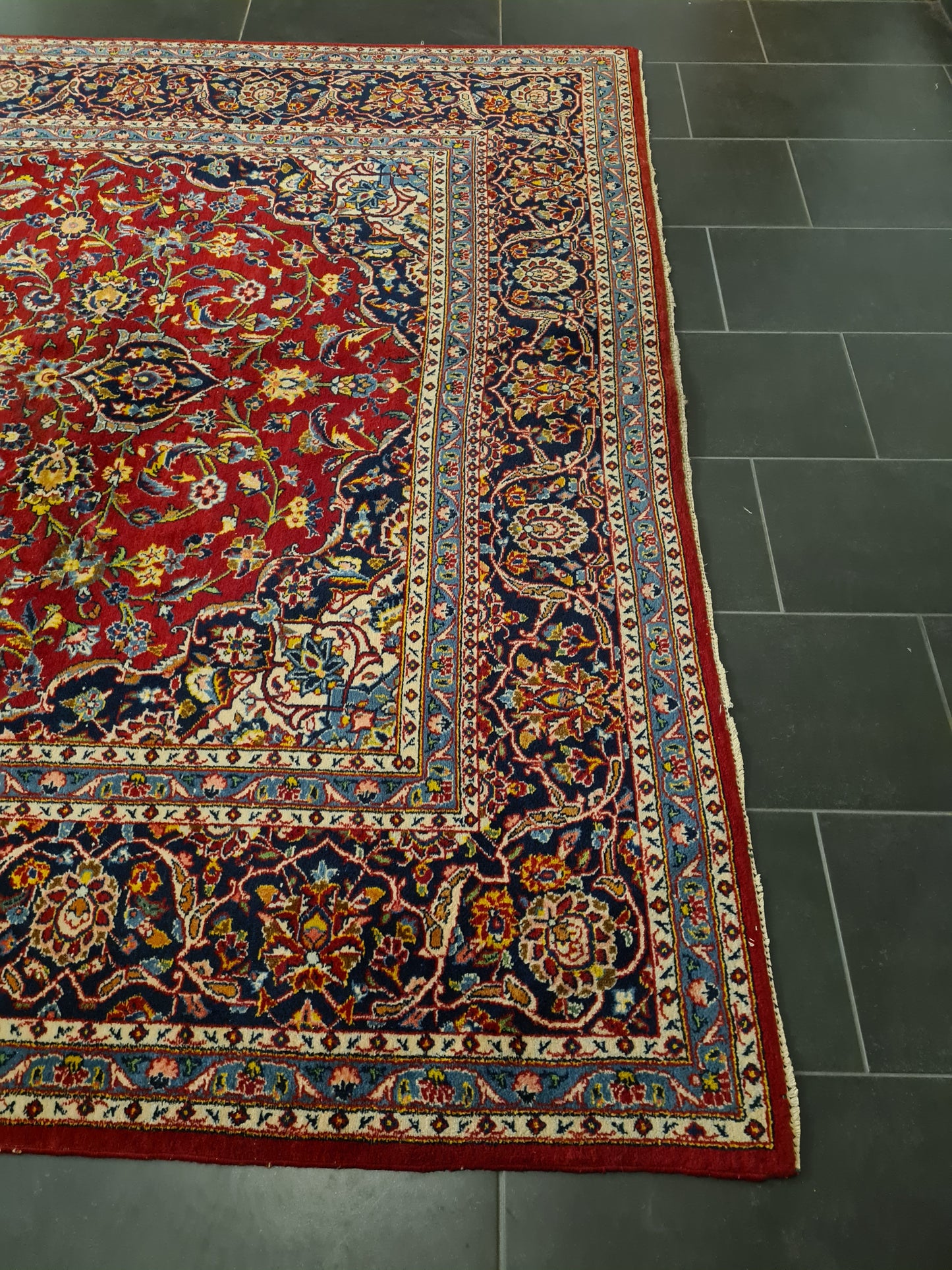 Perserteppich Orientteppich Handgeknüpfter Teppich Keshan Royal 390x300cm