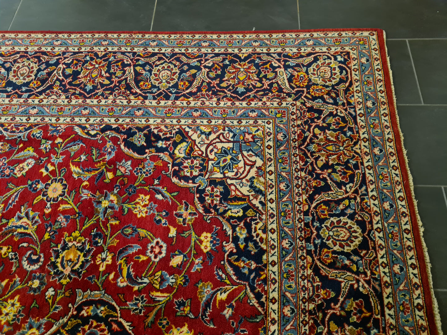 Perserteppich Orientteppich Handgeknüpfter Teppich Keshan Royal 390x300cm