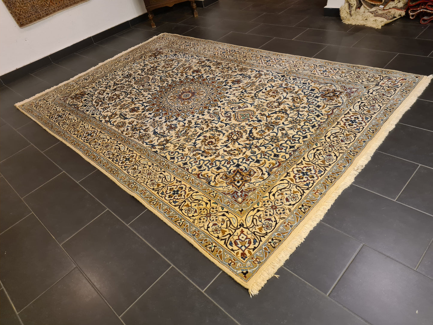 Perserteppich Orientteppich Handgeknüpfter Teppich Nain fein 305x200cm