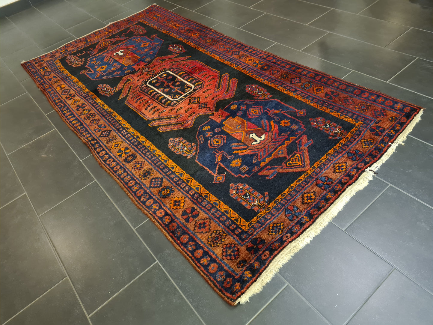 Perserteppich Orientteppich Handgeknüpfter Teppich Malaya Antik 262x131cm